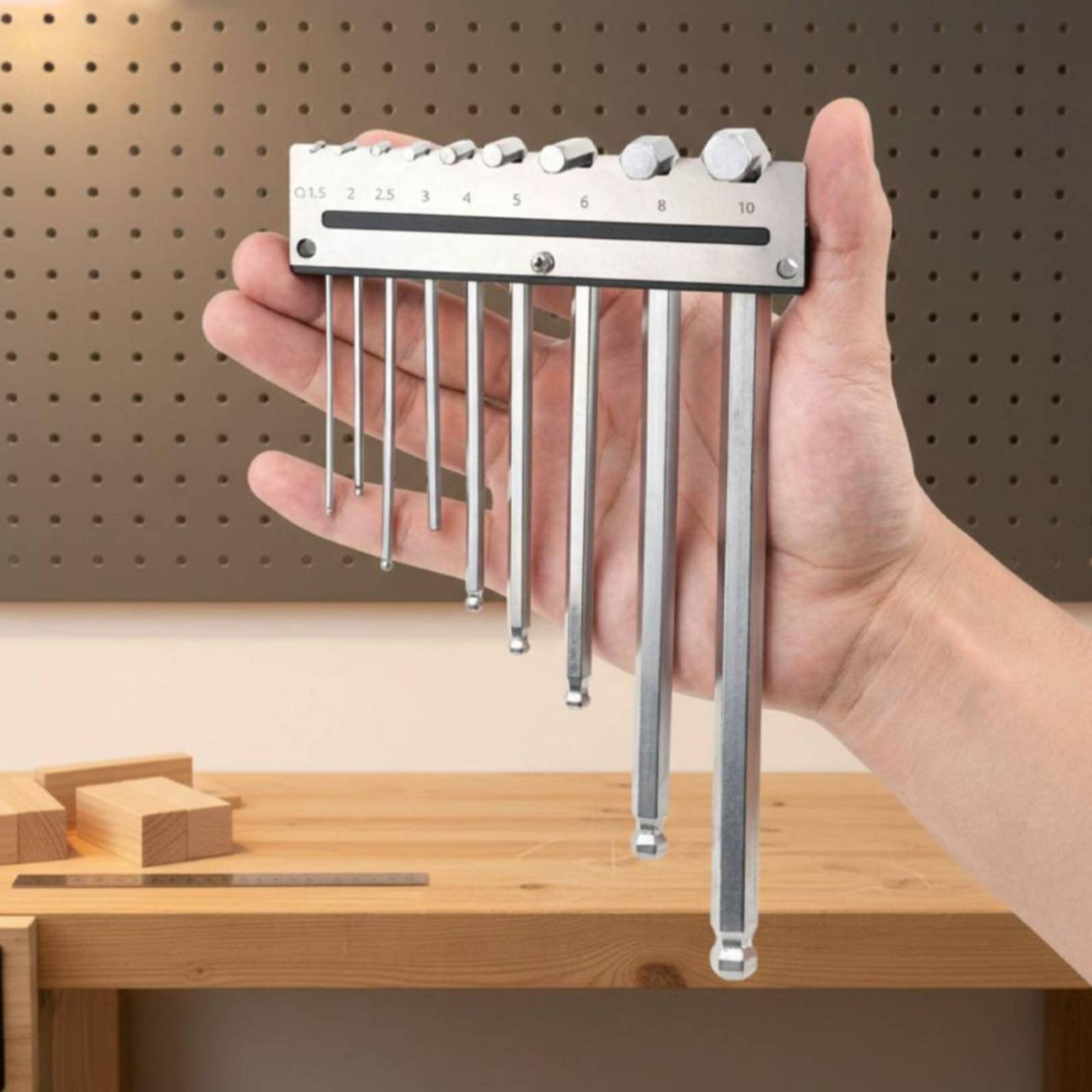 Workshop Tools Holder - Soporte de pared para llaves hexagonales,