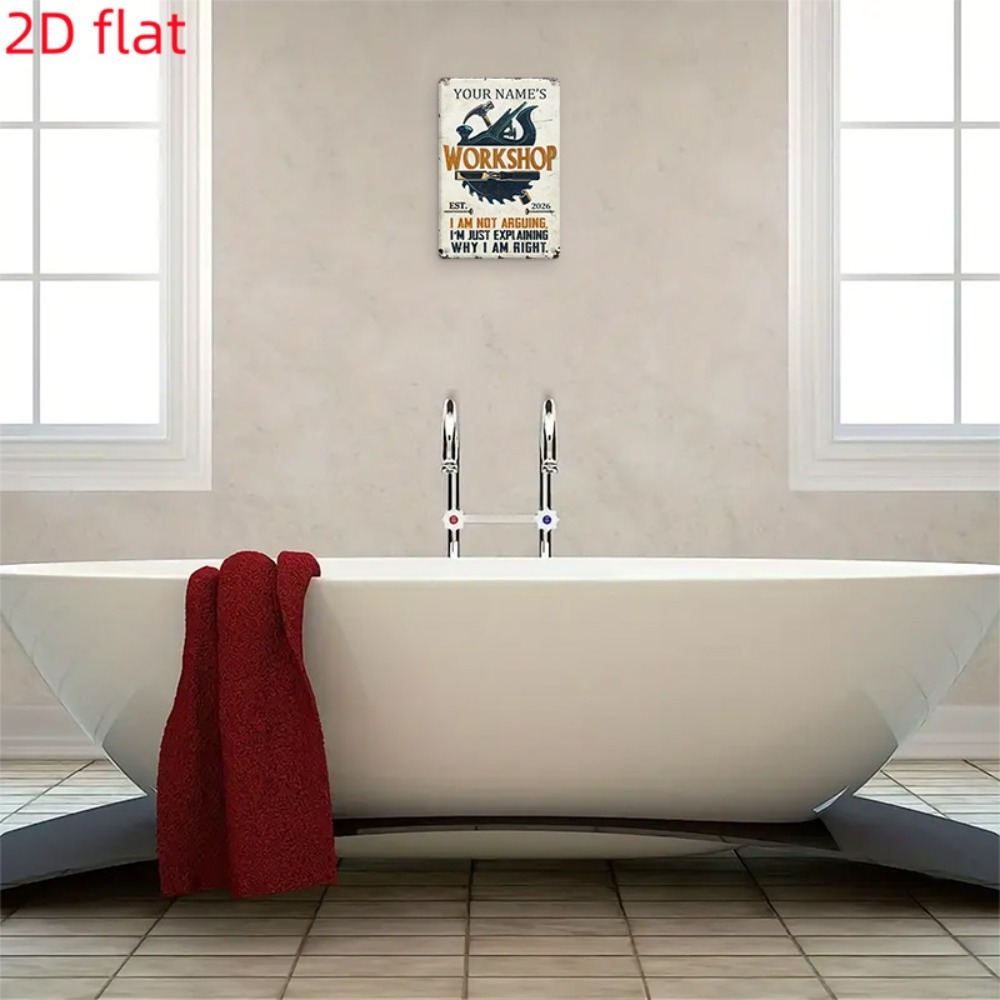 [Plano 2D] 1 pieza Letrero Met - Tools Name In Workshop reseña y precio