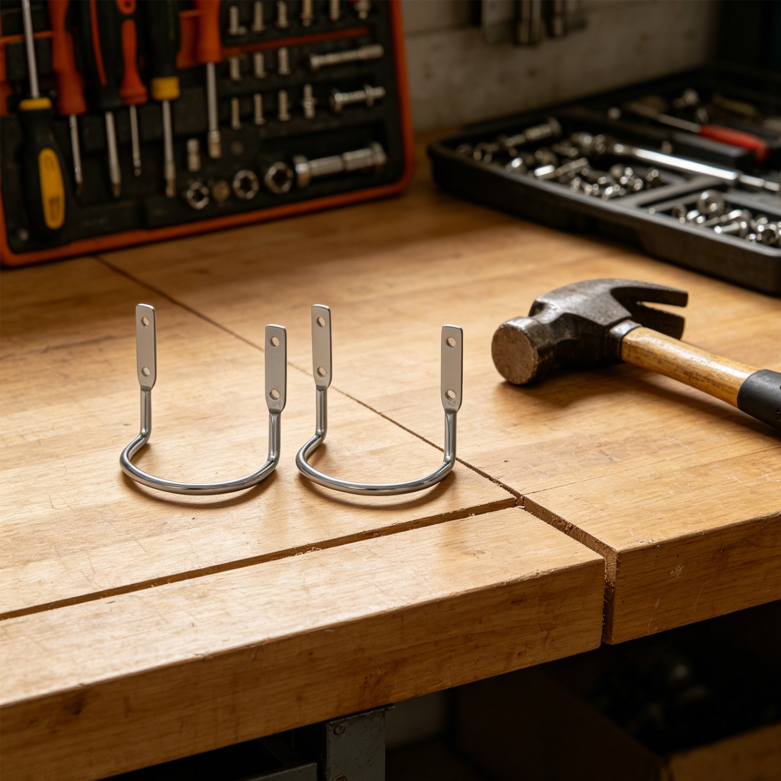 5 piezas de ganchos metálicos  - Workshop Tools Hammer reseña y precio