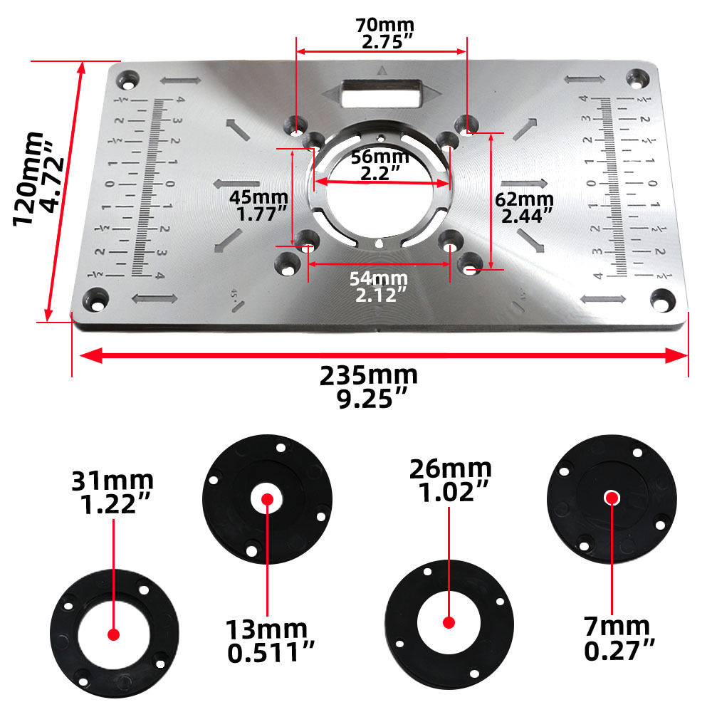 Placa de inserción para mesa d - Router Table Insert reseña y precio